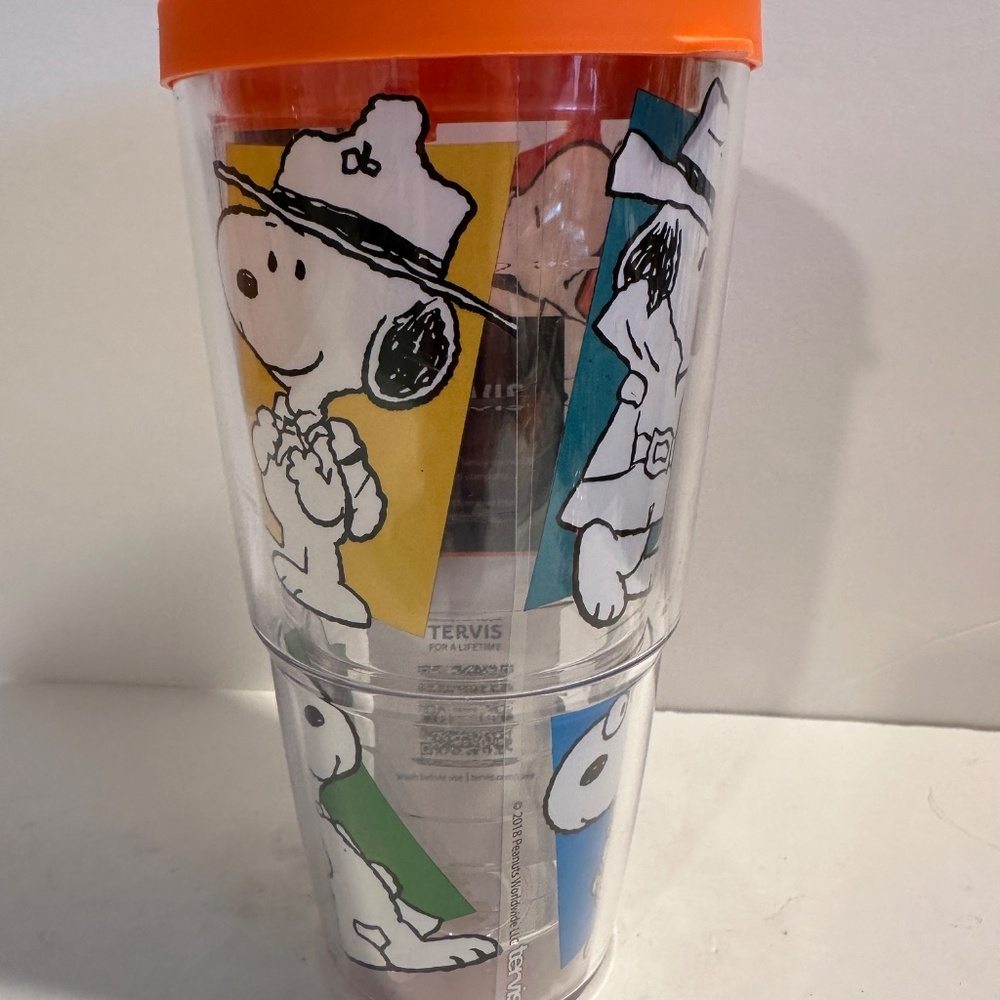 Tervis Peanuts Snoopy/Joe Cool Double Walled 24oz Tumbler W/LID NEW - Picture 4 of 11